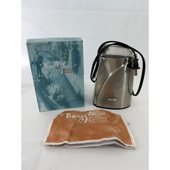 Starbucks Barista Electric Blade Coffee Grinder Silver in Box - Picture 1 of 6